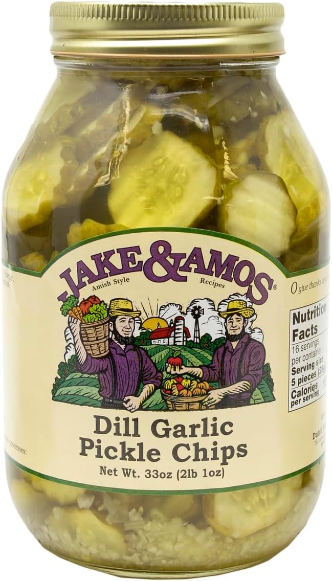 Dill Garlic Pickle Chips 33 Oz. (2 Jars)