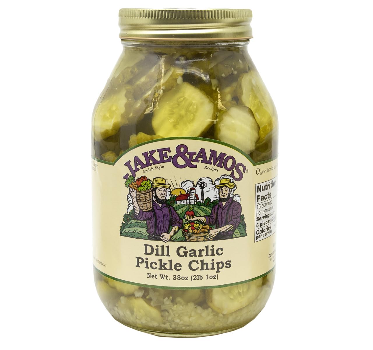 Dill Garlic Pickle Chips 33 Oz. (2 Jars)