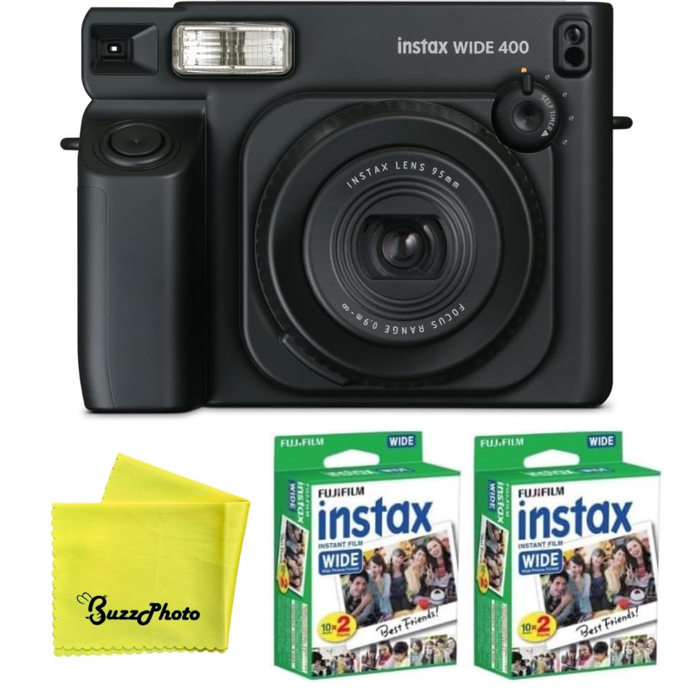 FUJIFILM instax Wide 400 Instant Film Camera (w/Extra Film 2-Pack)