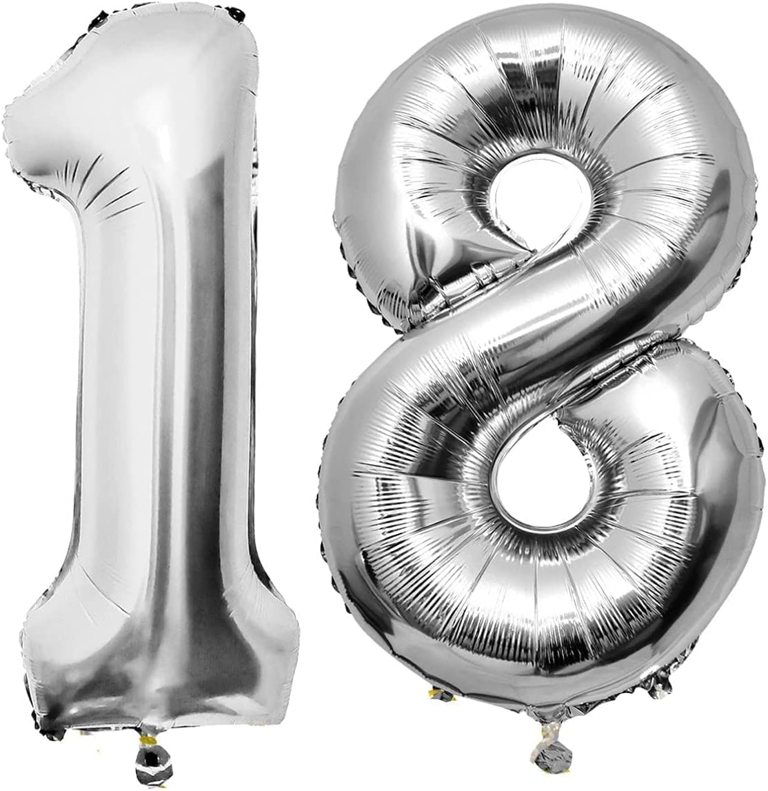銀製お祝い飾り Amazon | 大きい 数字 18 バルーン バースデー パーティー 誕生日 風船
