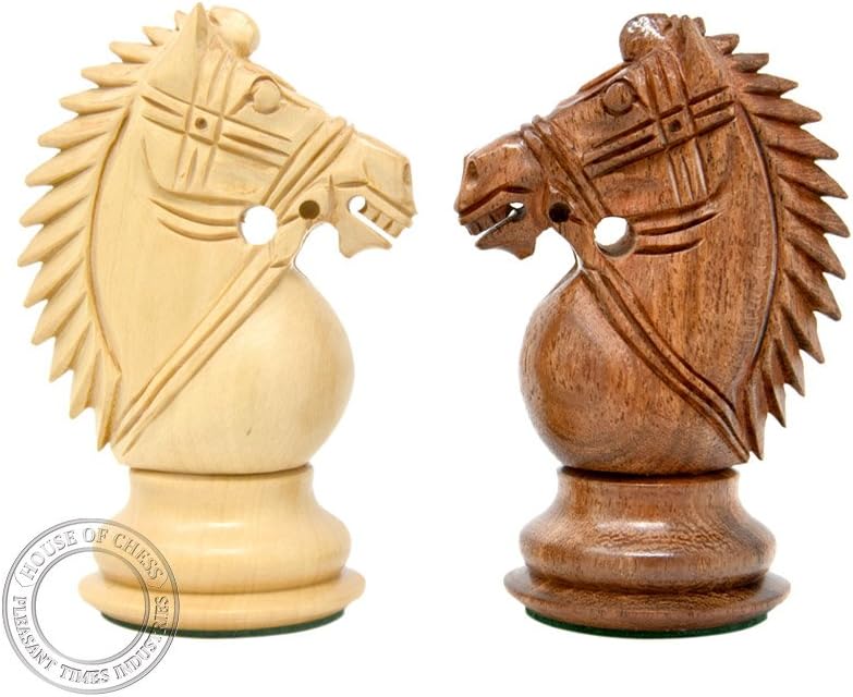 70% Off Everything House of Chess - Ringy Rosewood (Acacia Rhodoxylon) / Boxwood Chess Pieces Rio Staunton - King Height: 4.0 (102 mm) - 2 Extra Queens - Triple Weighted