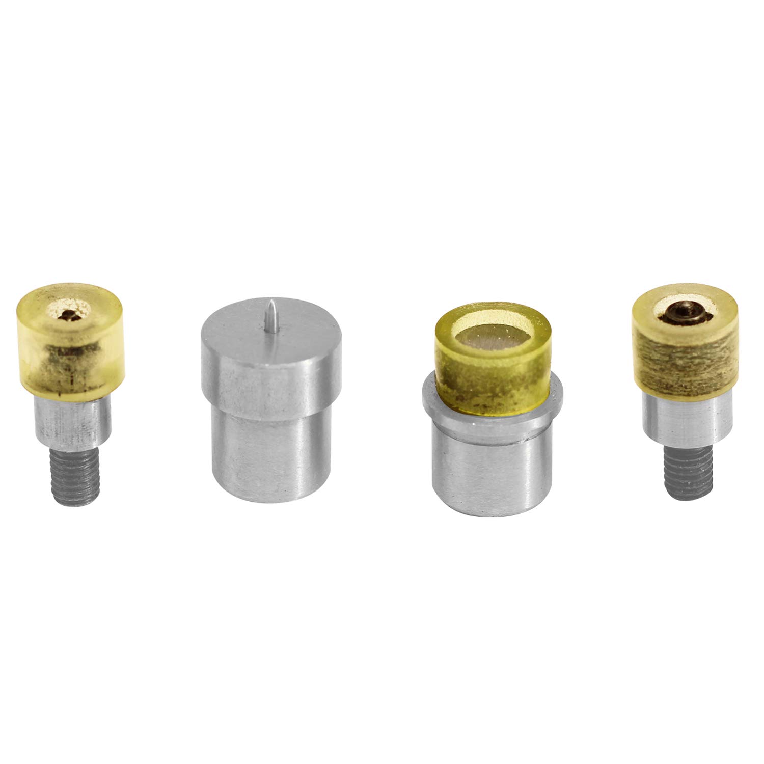 Trimming Shop Flat Cap Press Studs Setting Dies Set Tool Kit for Universal Green Hand Press Machine DIY Leathercrafts, Jacket, Handbag, Clothing Repair (12.5mm)
