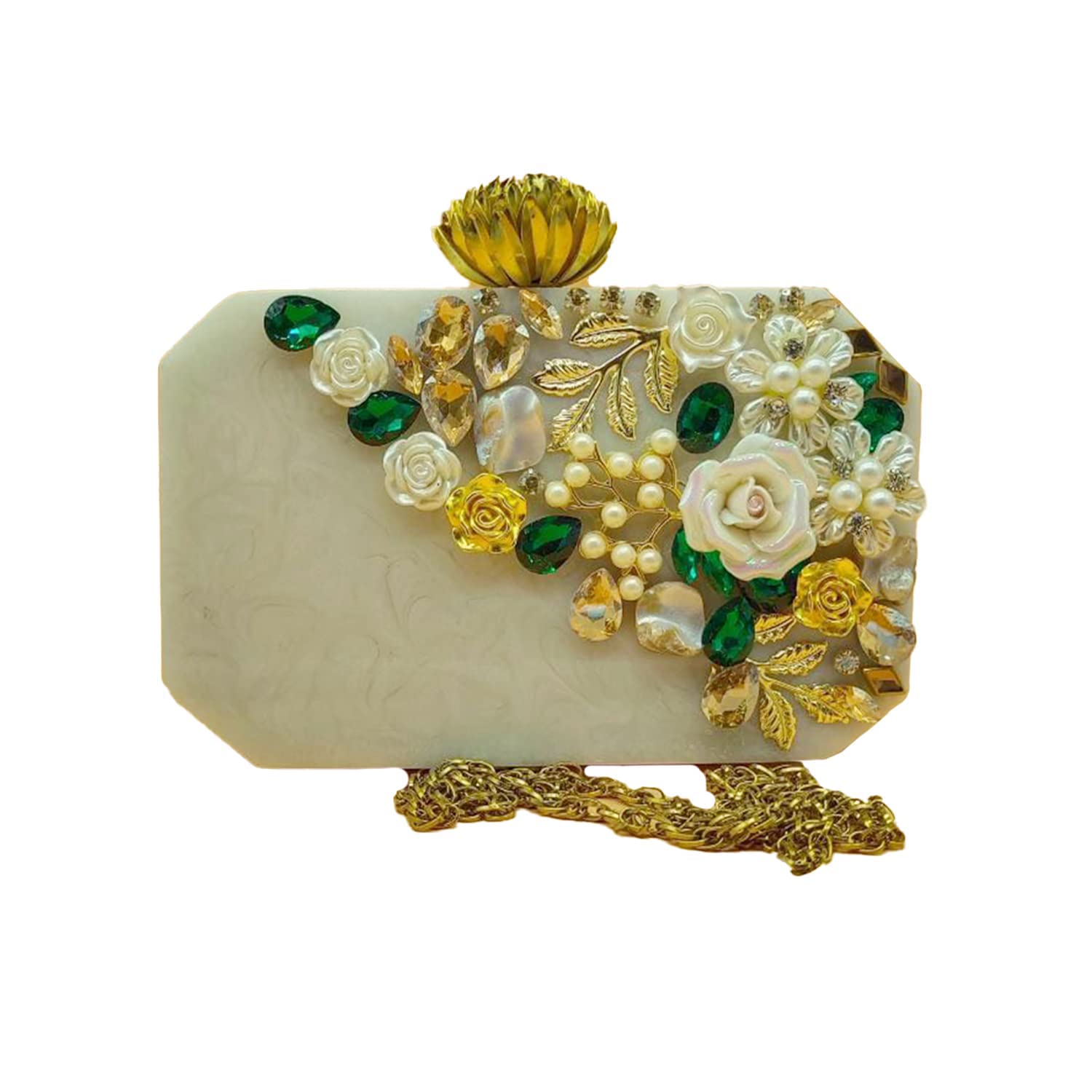 BIH Purse for Bridal Embroidered Clutch Bag Purse Handbag for Bridal Girls Party Clutch Clutches for Women Resin Clutch Bag Stone Floral Rhines Clutch Wedding Purse Mini Clutch - Multicolor (B0BMQG7T6Z) Amazon Price History, Amazon Price Tracker