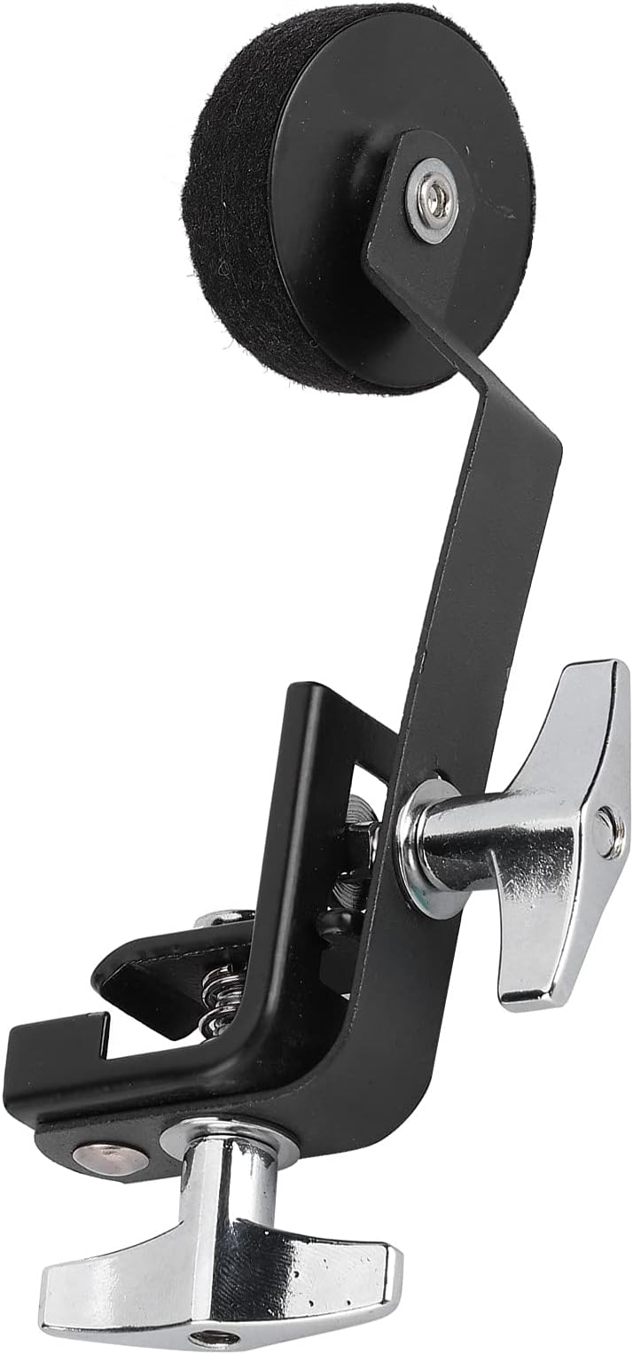 Snare Drum Muffler Tone Control Black External Clamp on Mute Silencer Alloy Portable Drum Kit Parts Accessories (black)