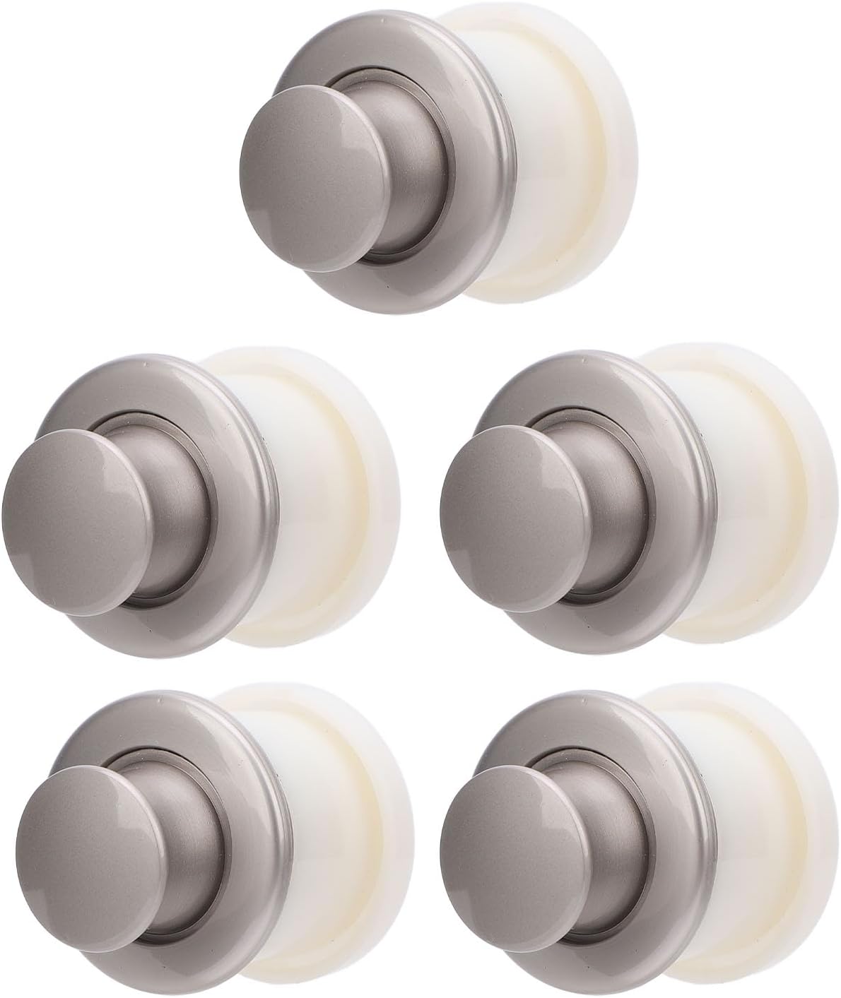 Keenso 5 PCS Push Button Latch Knob, Zinc Alloy Keyless Cabinet Lock with Silent Design, for RV Boat Motorhome Drawer Marine