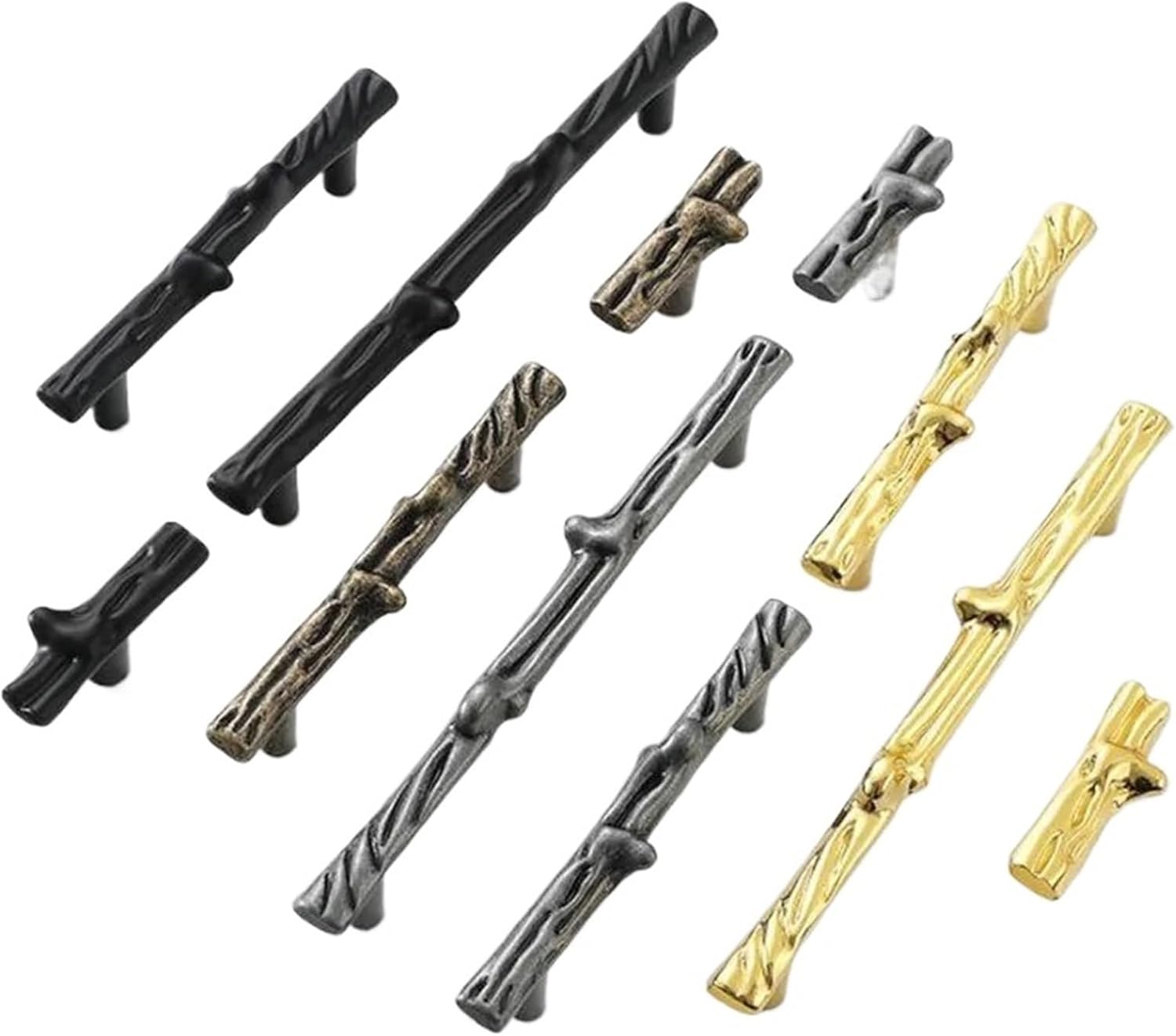 Zinc Alloy Furniture Door Handles Cabinet Drawer Knobs Bedroom Wardrobe Door Pulls Hardware 2Pcs(Antique Bronze Knob)