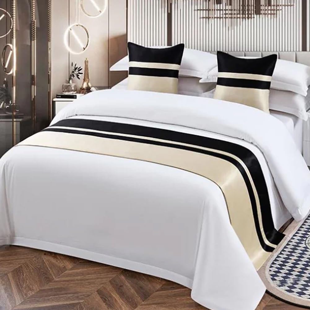 Camino de cama de retazos para decorar habitaciones de hotel y salas de bodas en cama de 1.8m