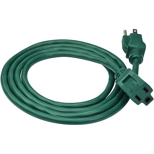 Clear Power 100 ft Outdoor Extension Cord 16/3 SJTW, 3-Prong Grounded Plug, Orange, Water & Weather Resistant, Flame Retardant, General Purpose Power Cord for Lawn & Garden, DCOC-0118-DC