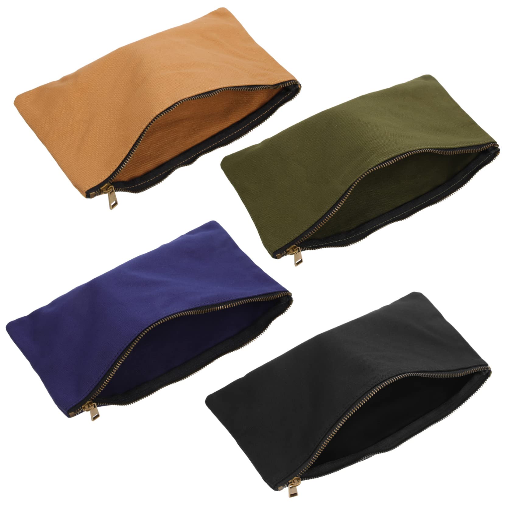 YARNOW 4 Piezas Bolsa De Almacenamiento De Herramientas De Lona Estuche Organizador De Herramientas Cremallera Bolsa Para Llaves Portátiles