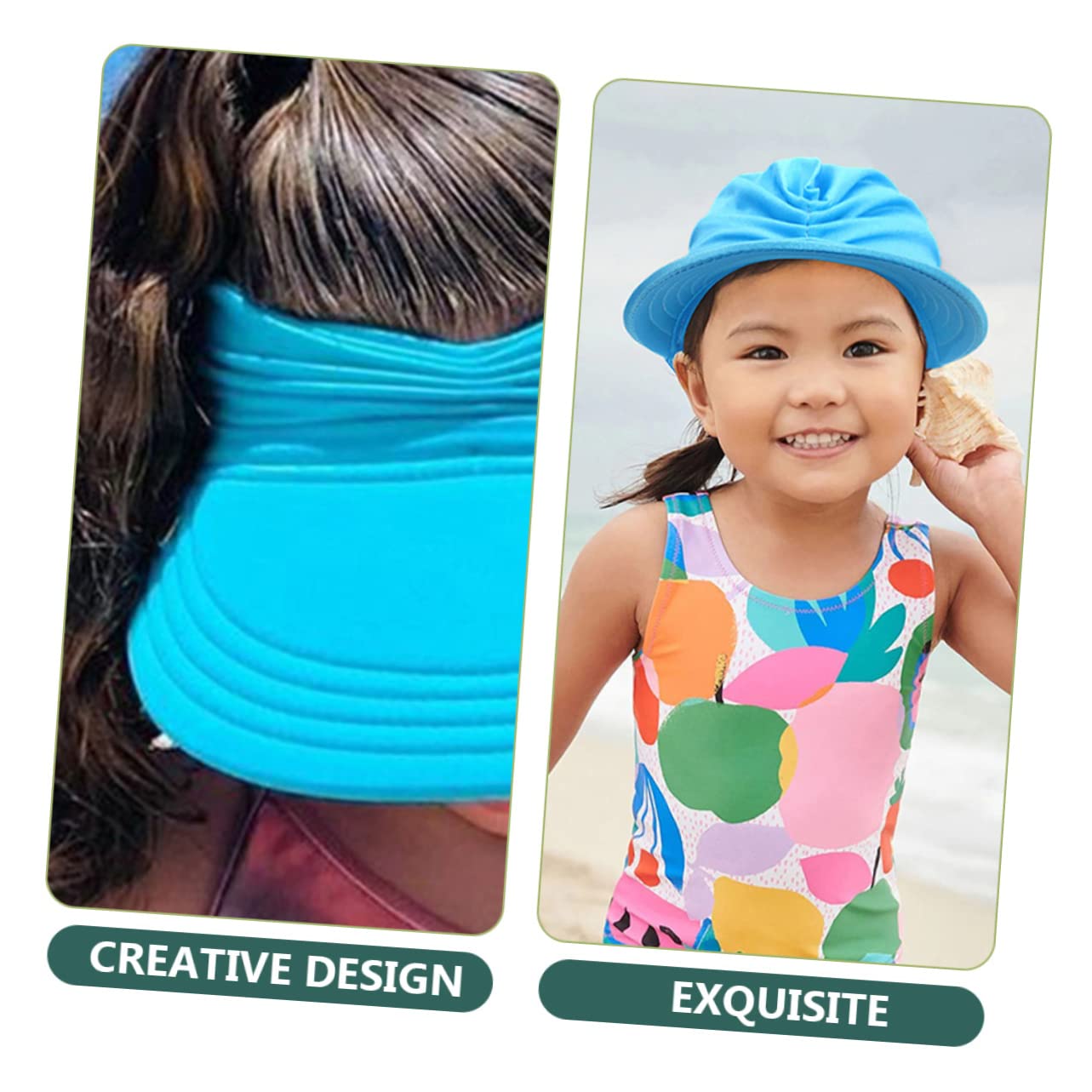 KOMBIUDA 4pezzi Cappello Sole Estivo per Ragazzo Ragazza con Visiera Larga Cappello da Spiaggia e Traspirante Protezione UV per attività all Aperto Adatto Viaggi e Vacanze Lago Taglia Anni