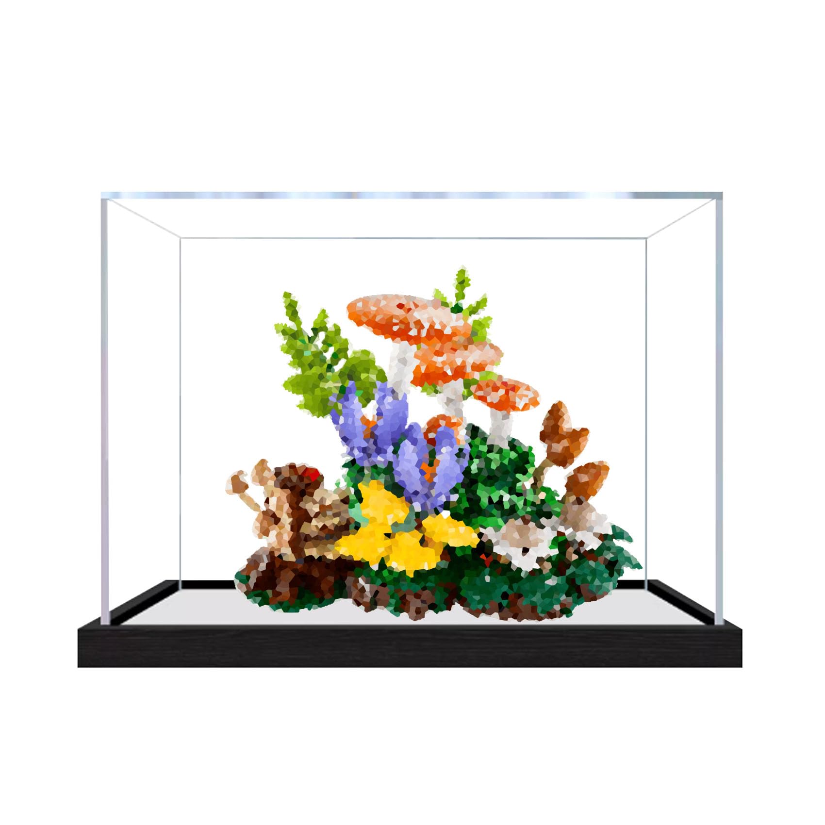 Dustproof acrylic Display Case for Le-go 11505 Mushroom Model-display box only (StyleC 3mm)