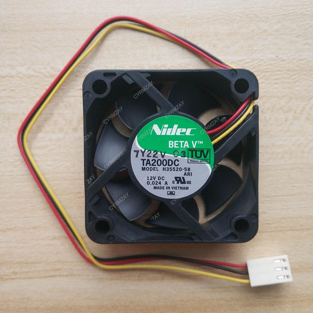 CYRMZAY Compatible for NIDEC TA200DC H35520-58 12V 0.024A 5CM 5015 3-Wire ultra-quiet cooling fan