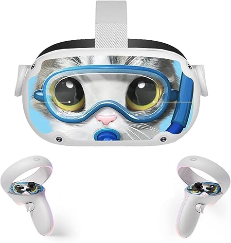 LCHH -Calcomanías de vinilo para auriculares VR, compatibles con Oculus Quest 2, auriculares y controladores de realidad virtual, calcomanía