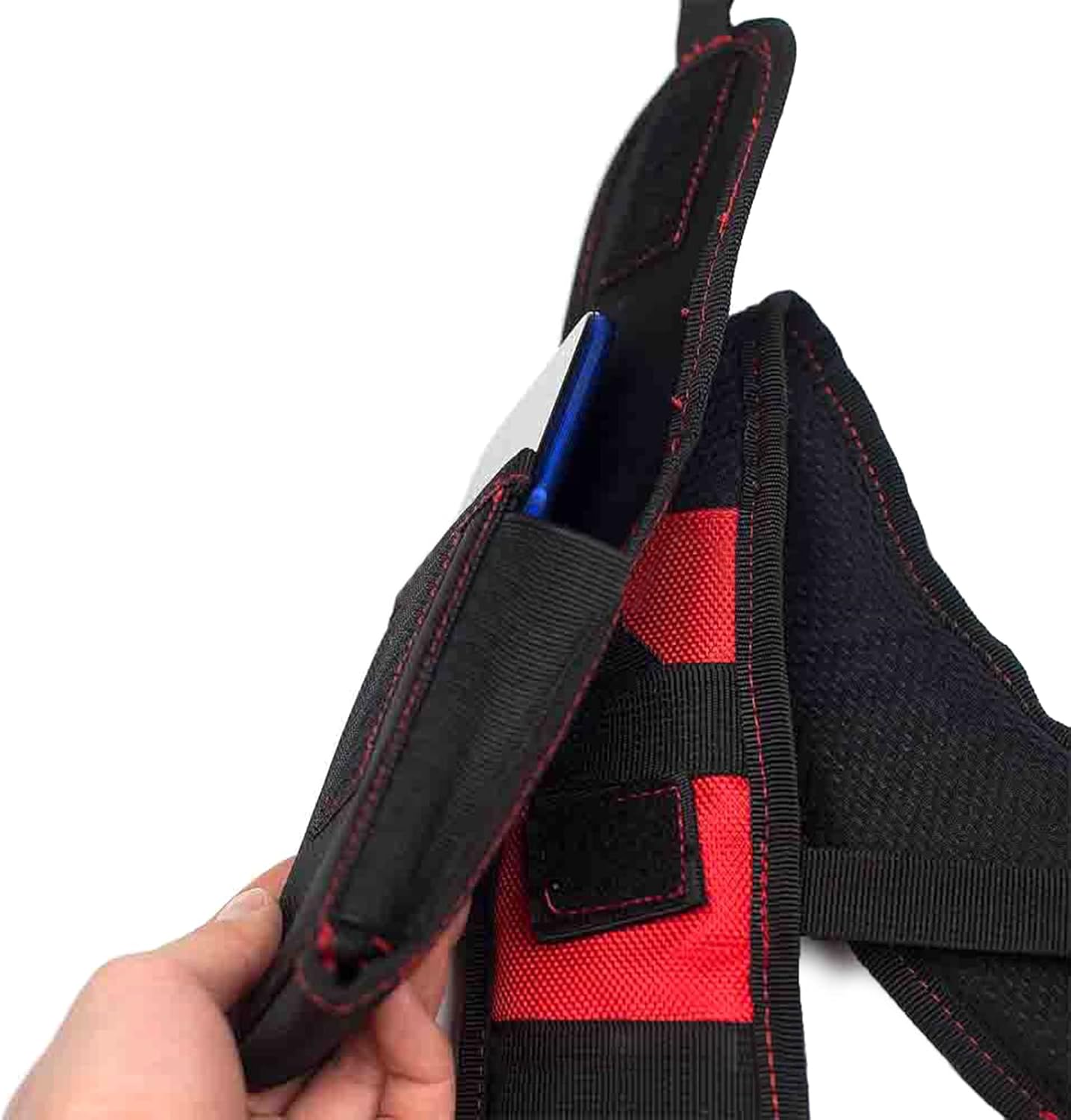 Heavy Work Tool Belt Suspenders Nail Pocket Set Adjustable Lumbar Multi Function Tooling for Carpenter Tool Belt Suspenders for Men with Cellphone Holder