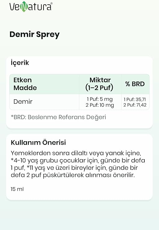 VeNatura Demir Sprey 15 ml 214150
