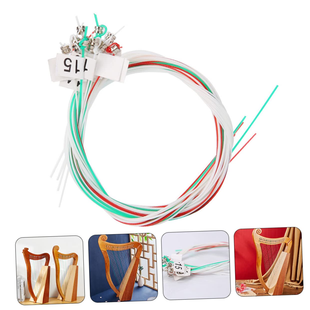 Toyvian 5sets Corde Per Lyra Nylon Di Stringhe Resistente Con Numerazione Accessori Pratici Per Musicisti e Insegnanti Di Strumenti Musicali