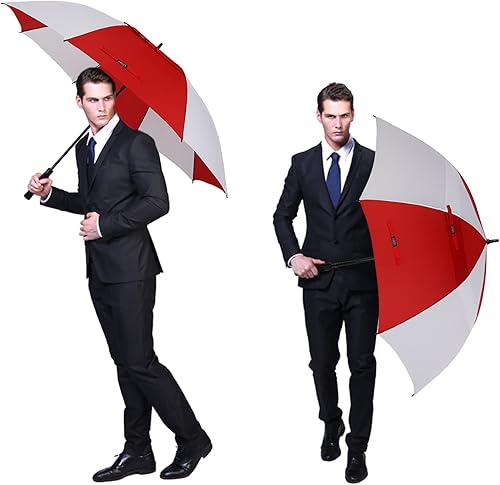 Miniatura 55 de G4Free - Paraguas de golf de apertura automática de 47, 54, 62 y 68 pulgadas - Paraguas extragrande con doble toldo, ventilado, a prueba de viento