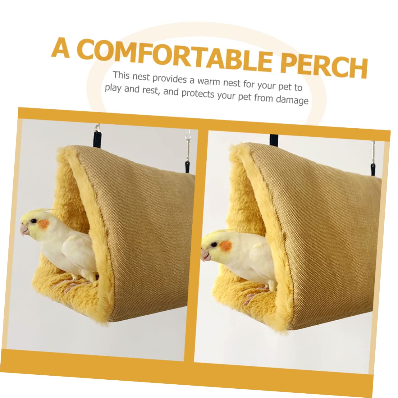 DOITOOL 3 Uds Nido Loro Hamaca Hámster Camas Colgantes Cacatúas Casa Hurón Accesorios Invierno Cálido Nido De Pájaros Casa De Pájaros Nido De Pájaros De Invierno Encantadora Hamaca para