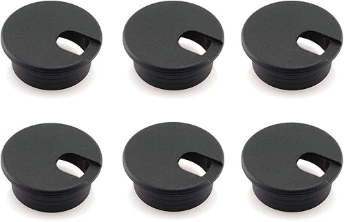 Miniatura 7 de HJ Garden 2 piezas de 2 pulgadas de cable de cable de escritorio para oficina, PC, organizador de cables de plástico, cubierta de plástico, color