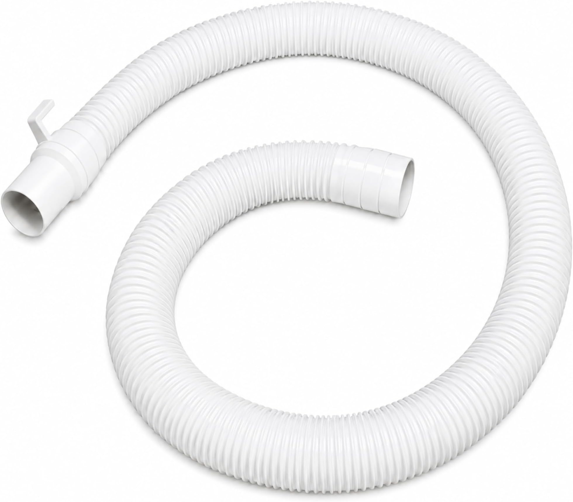 NEW WAREยฎ 1.5 Meter Washing Machine Outlet Drain Hose Pipe | Corrugated Flexible PVC Extension Tube for Fully & Semi Automatic Machines | Leak Proof Durable Waste Water Discharge Pipe White Use