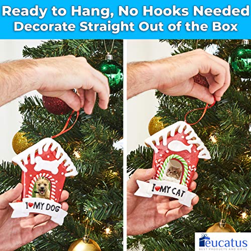 Super Festive, Cat Picture Frame Xmas Ornament. Customize Your Fun 2020 Christmas Keepsake With Cute Tabby Or Gray Kitten Photo. Perfect For Personalized Secret Santa, Stocking Stuffer Or Pet Memorial #TOP4