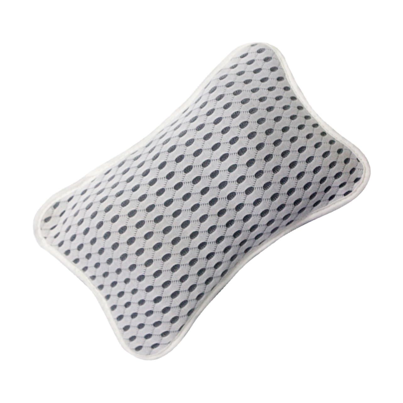 3 Pezzi Cuscino Bagno Antiscivolo Poliestere per Spalle e Adattabile Spa con Ventose Resistenti