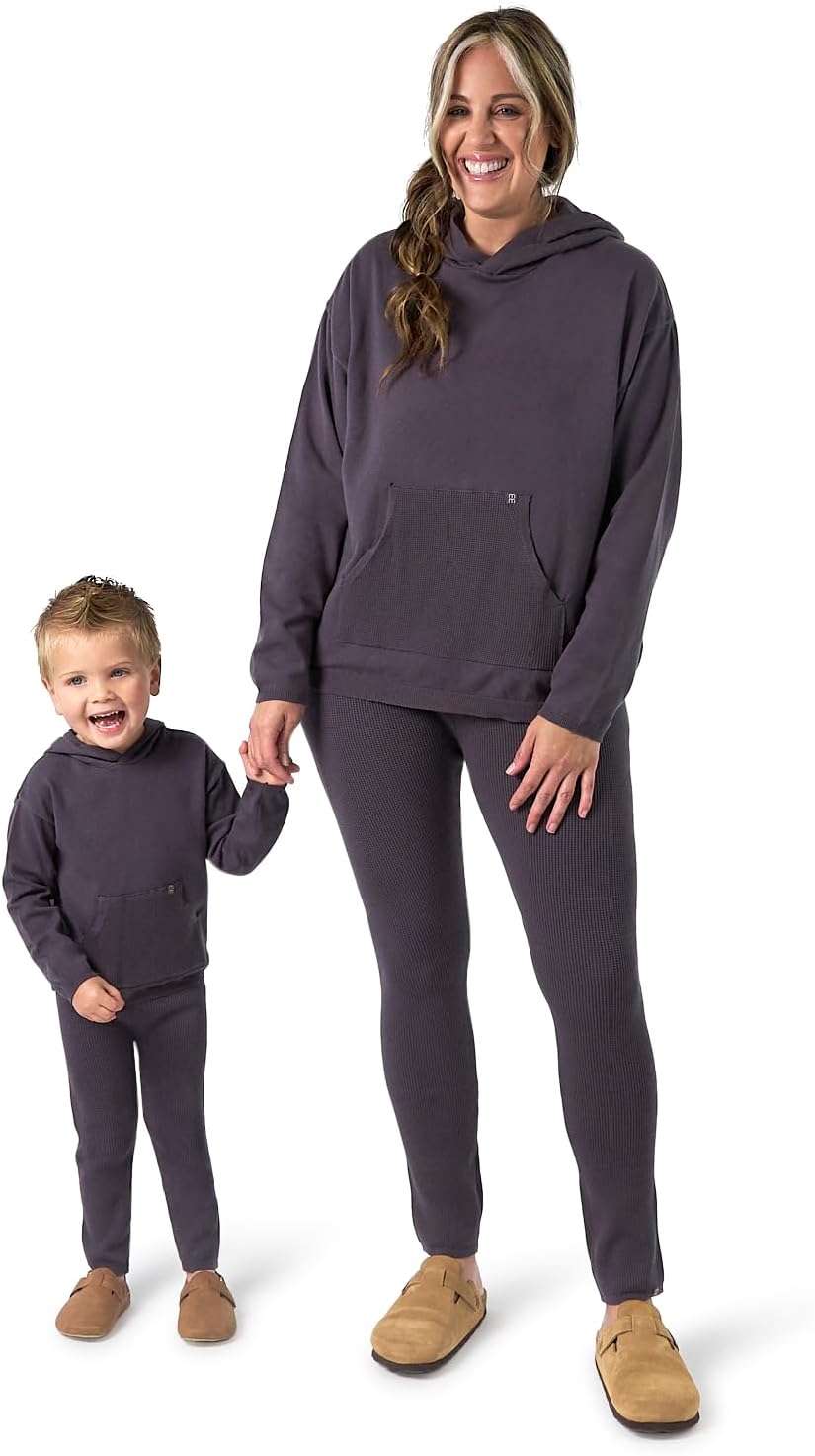 Modern Moments by Gerber baby-girls Mommy and Me Hooded Waffle Sweater Knit Top and Legging Set