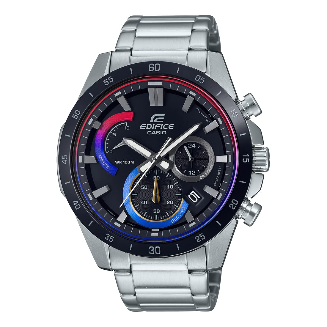 casio Edifice EFR-573HG-1AVUDF Bluetooth Analog Black Dial Men Watch Silver Stainless Steel Strap (EX540)-picture-26