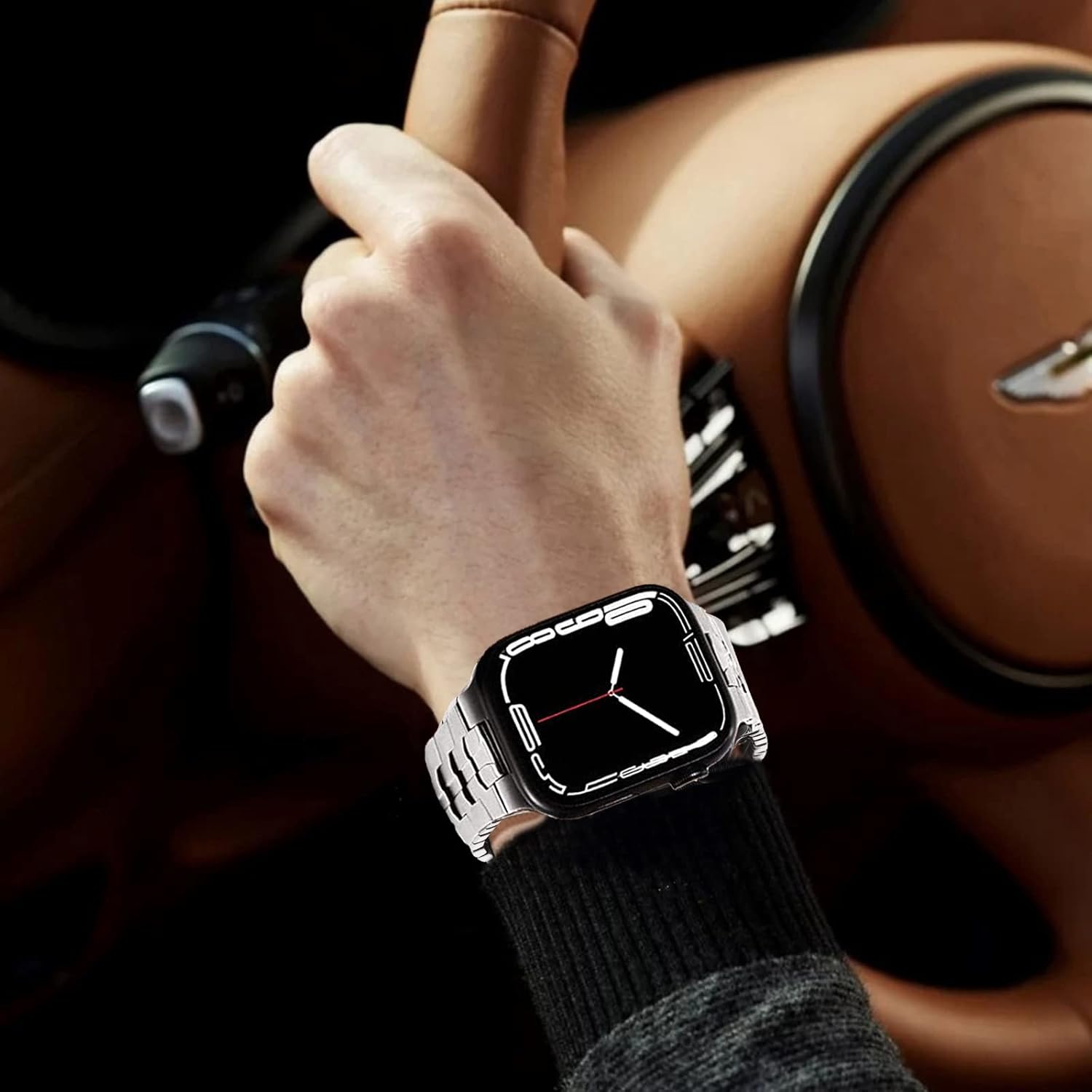 Correa de Metal clásica para Apple Watch Series 10 9 8 7 SE 46mm 45mm 41mm  40 44mm 42mm correa de acero inoxidable para iWatch Ultra 2 49mm -  AliExpress 1511 WINGLE Correa de acero inoxidable para Apple Watch Series 8, 7, 3,