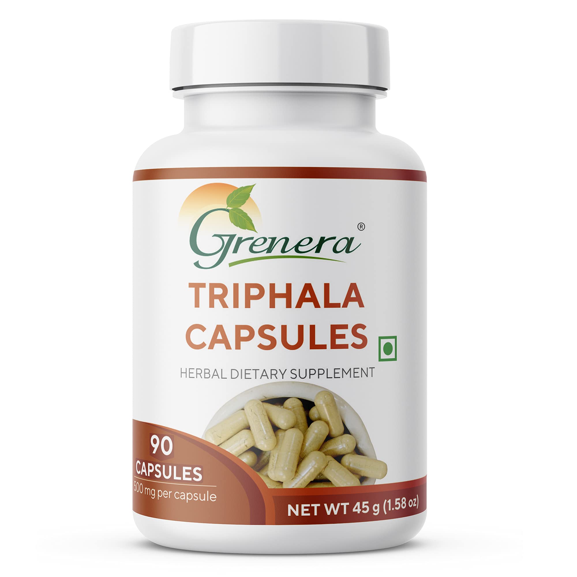 Grenera Triphala Capsules 90 nos | Improve Digestion, Immunity | Healthy Gut, Relieves Constipation | Made with Amalaki, Bibhitaki and Haritaki Fruit (B014WBQAUG) Amazon Price History, Amazon Price Tracker
