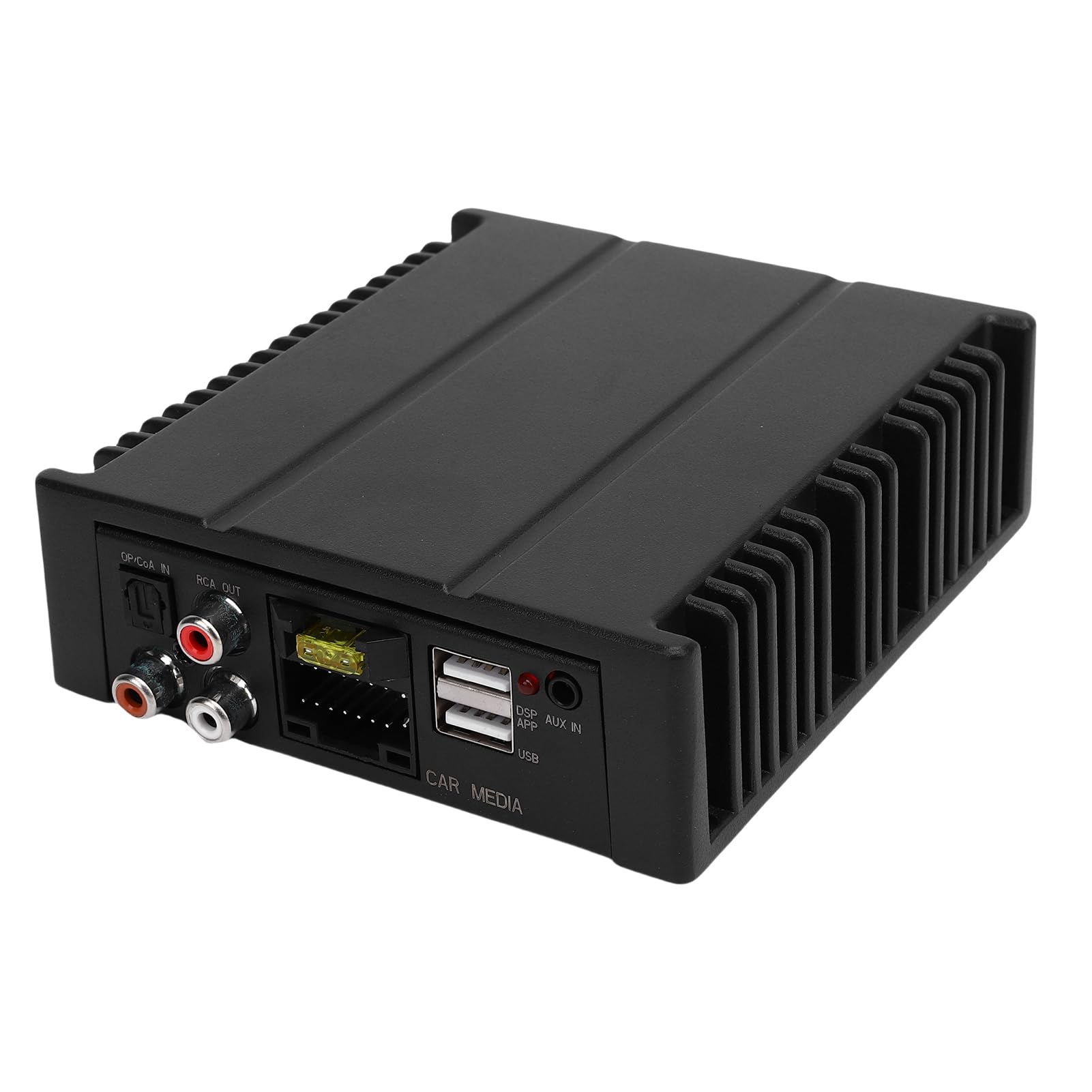 Acouto Samochodowy Wzmacniacz Mocy z 2 Mikrofonami 4x80 W, Obsługa Dolnoprzepustowego Sygnału Górnoprzepustowego, Koncentryczny Wzmacniacz Samochodowy USB, Efekt Wzmacniacza Samochodowego, Mocy,