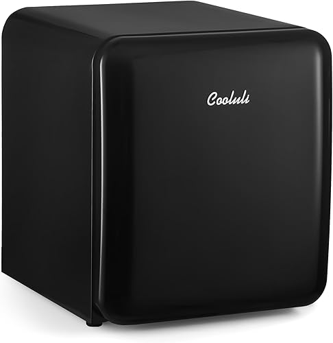 Cooluli Mini refrigerador Curve de 1.7 pies cúbicos, refrigerador pequeño para dormitorio, oficina, dormitorio universitario, control inteligente de