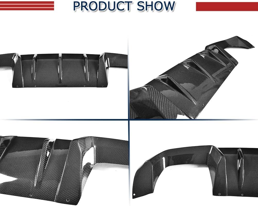 Carbon Fiber Rear Diffuser fits BMW F87 M2 Coupe 2016-2019 2 Series Rear Lip Spoiler Bumper Cover Lower Lip Spoiler Valance Protector Factory Outlet