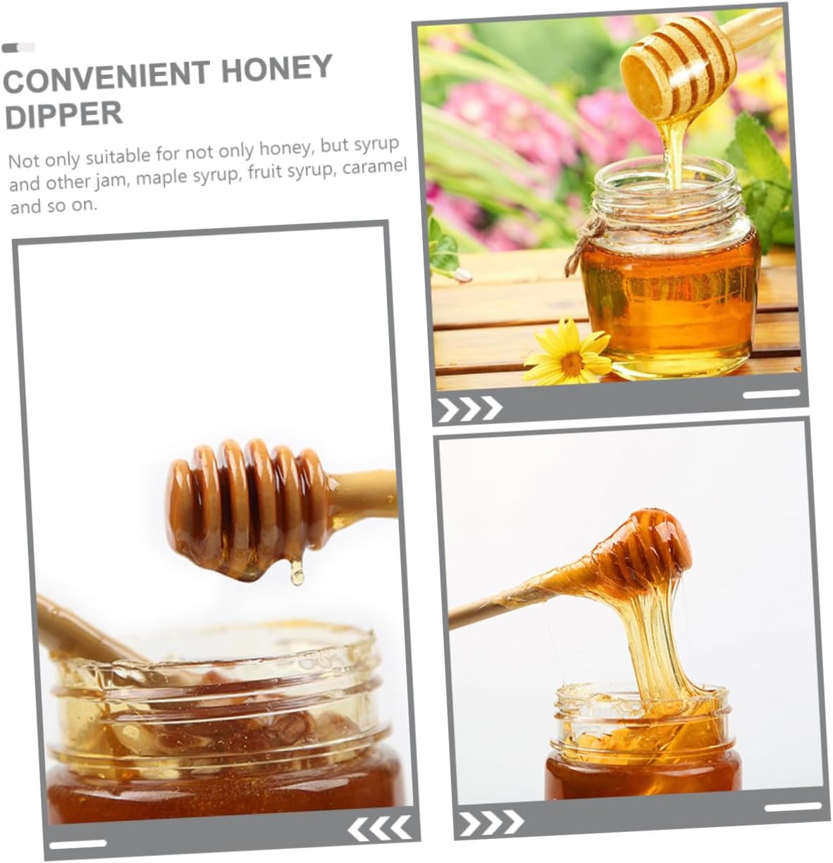 40 Pack Wooden Honey Dipper Sticks for Jar Stirring and Drizzling image 4