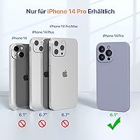Vista 443 de Miracase Funda diseñada para iPhone 13 Pro Max con protector de pantalla, [forro de microfibra suave antiarañazos], funda protectora de silicona