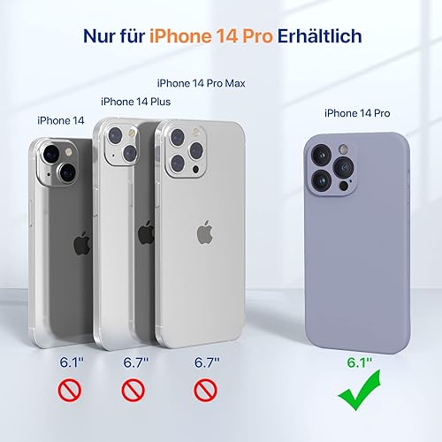 Miniatura 614 de Miracase - Funda diseñada para iPhone 11 con protector de pantalla, funda de goma de silicona líquida, protección total contra caídas y a prueba