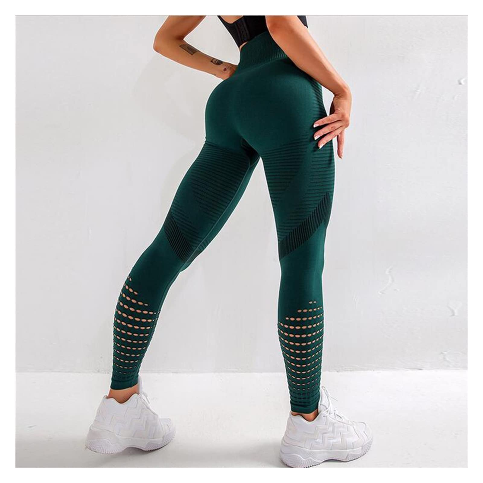 Amazon.co.jp: PSWK ハイウエストフィットネスジムレギンス女性