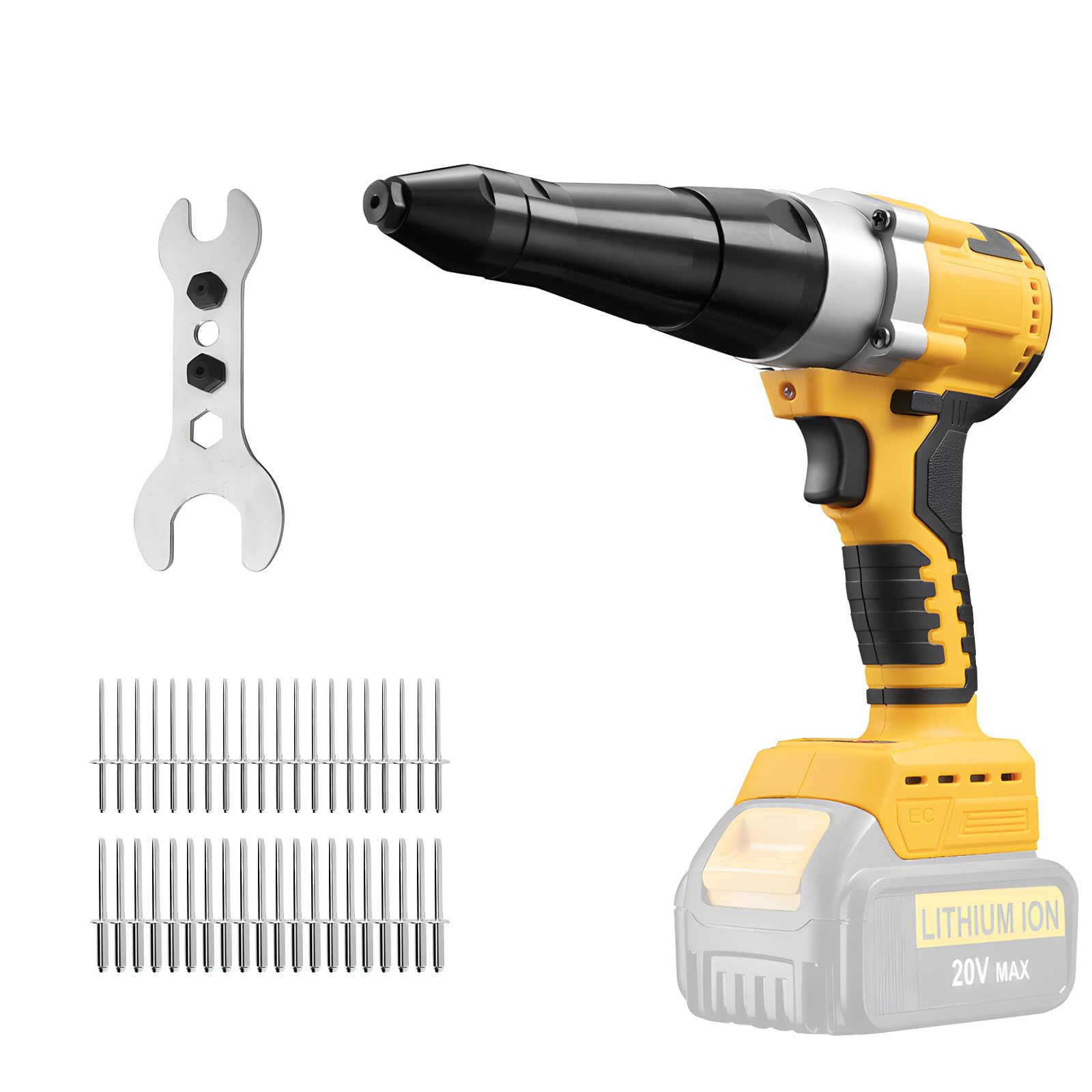 Accu-cartridgepers, compatibel met Dewalt 20 V batterijen, anti-druppelfunctie, met ledlicht en 6 instelbare snelheden, voor de reparatie van vloertegels en afdichting (zonder accu