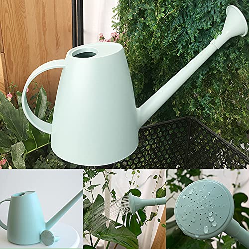 Bncxdc Moderne gieter, kleine, gieter voor kamerplanten, 1800 ml, lange uitloop, gemakkelijk te gieten gieter met afneembare douchekop, kleine gieter voor binnen, buitenplanten, tuin, bloem, bonsai - Afbeelding 5