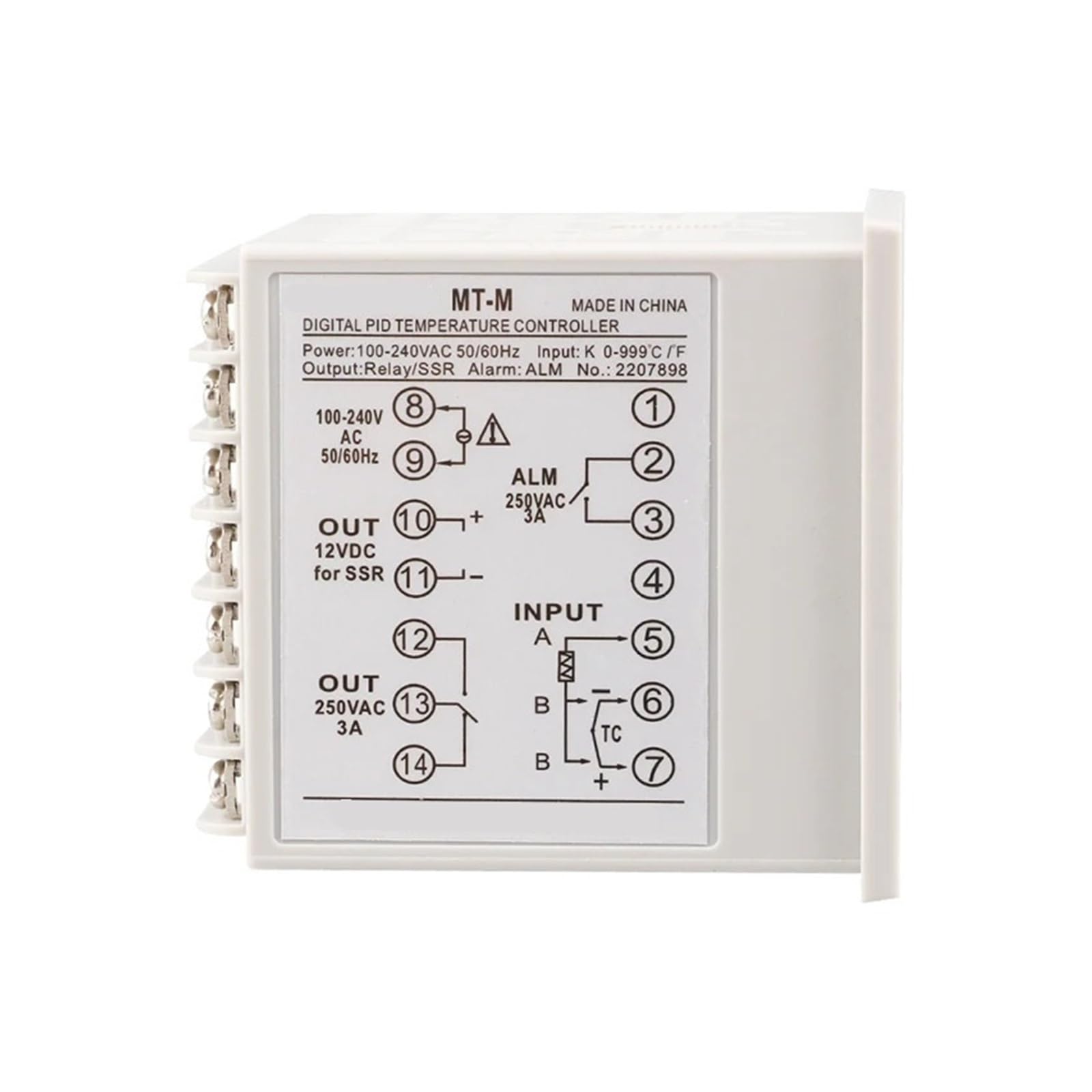 RWRAPS regolatore Temperatura pid Regolatore di Temperatura PID Digitale Relè/Termostato di Uscita SSR capacità Contatto 250V 3A Riscaldamento Raffreddamento Termocontrollore 72 * 72mm