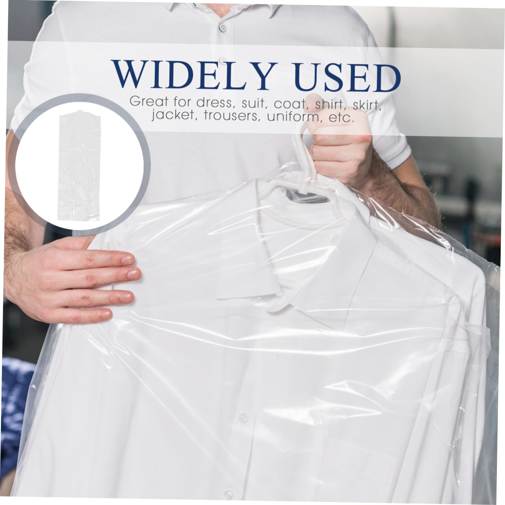 Generic 30piezas Funda Antipolvo Para Ropa Transparente Bolsas Para Guardar Trajes y Abrigos Armario Solución De Almacenamiento Prueba De Polvo Para Viajes y Uso Doméstico