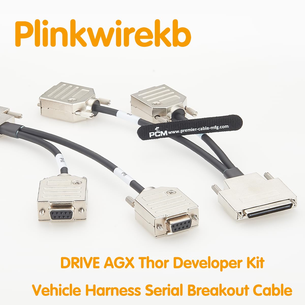 VHDCI Câble répartiteur 68 broches vers double DB9 femelle RS232 pour port de harnais de véhicule NVIDIA DRIVE AGX Thor VH1 VH2 Déboguage série pour conduite autonome 0,15 m