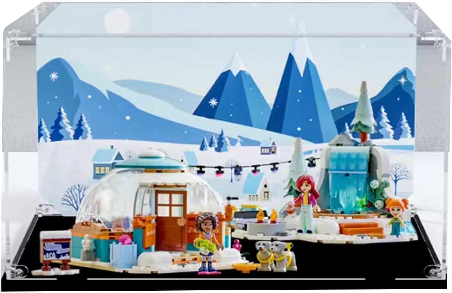 Acrylic Display Case for Lego 41760 Polar Hut Adventure,Dustproof Display Box Compatible Lego,Model Showcase Gift (NOT Included The Model)