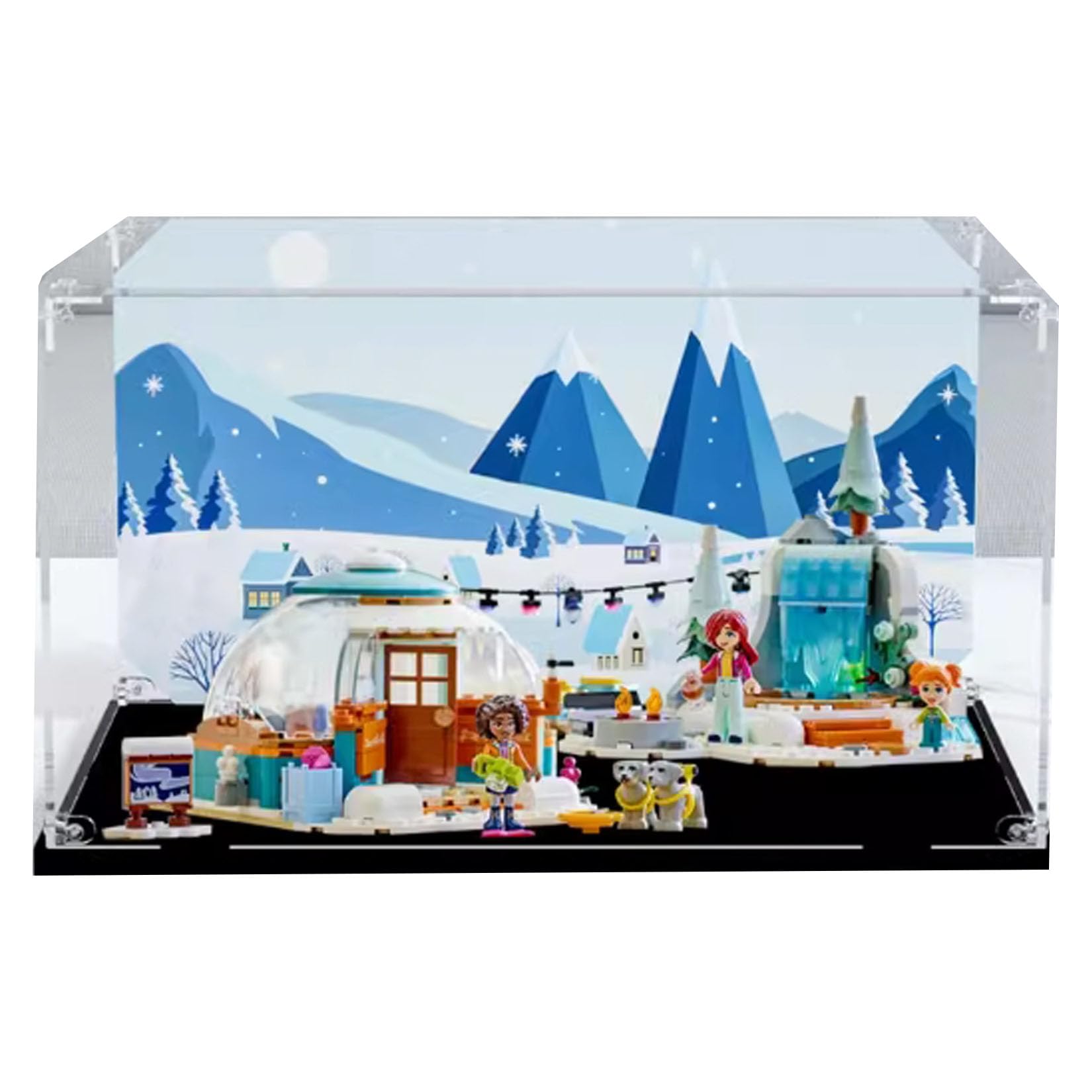 Acrylic Display Case for Lego 41760 Polar Hut Adventure,Dustproof Display Box Compatible Lego,Model Showcase Gift (NOT Included The Model)
