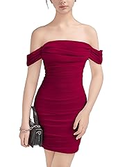 Red Draped Off Shoulder