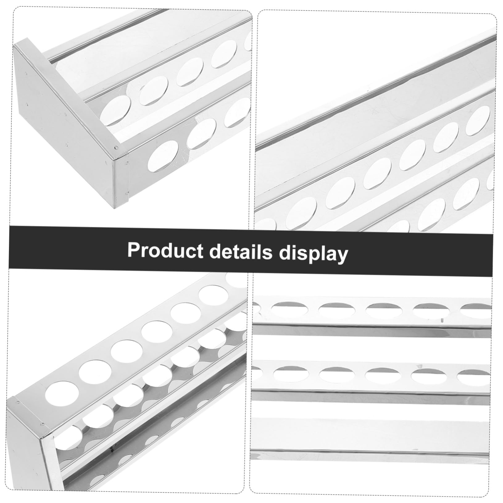 Zerodeko Reagenzglasständer aus Edelstahl und Leichtem Design mit Glatter Oberfläche Stabiler Aufbewahrungshalter für Wissenschaftliche Forschung und Labore für Reagenzgläser