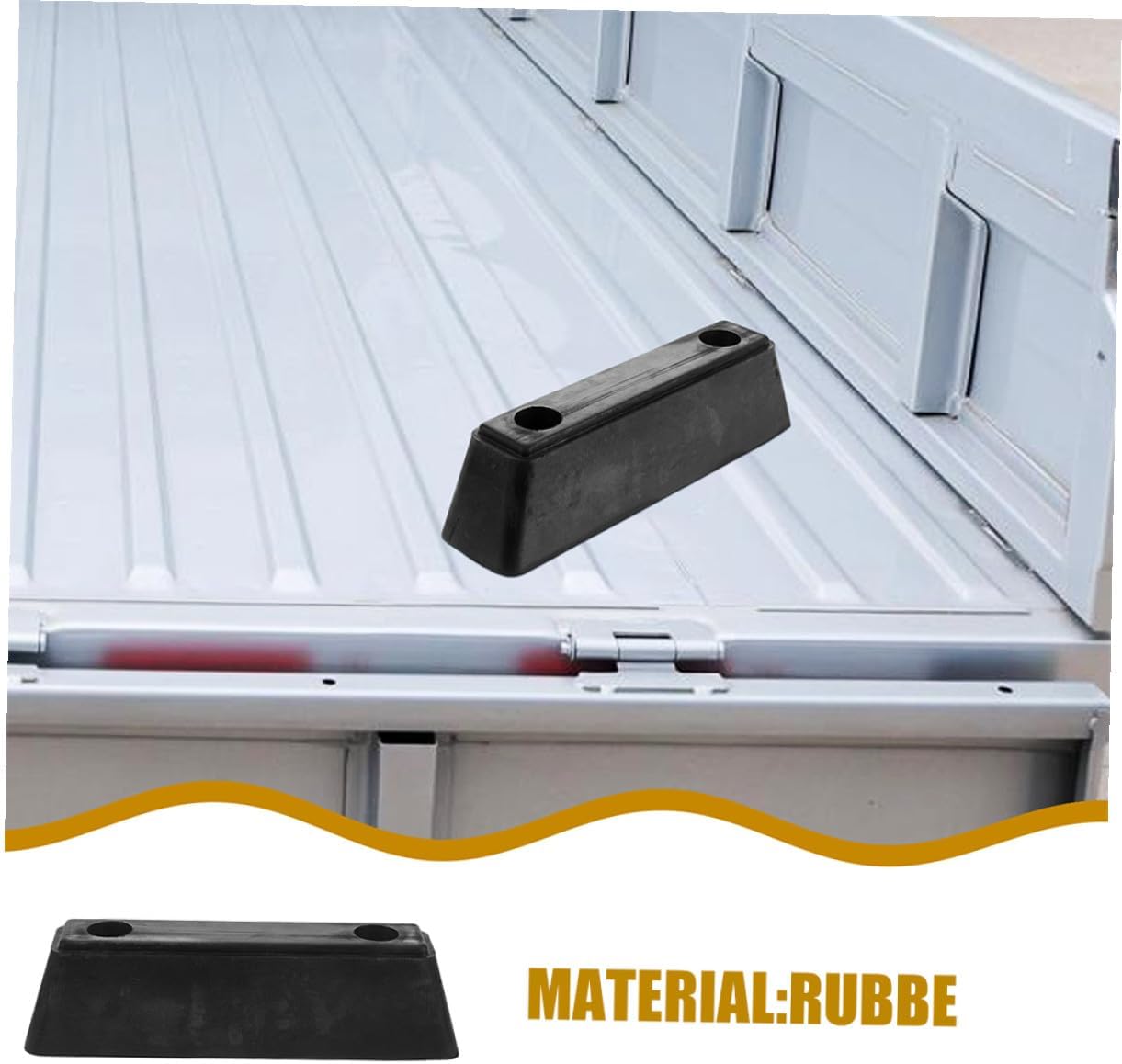 Generic Trailer Supply Rubber Bumper Pads Thick Impact-Absorbing Rear Truck Bumper Guard for Cargo Trailers and Rvs Easy to Install Protective Ramp Door Stopper Blocks Collision Cushion