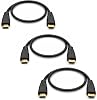 Cable HDMI 2.1 8K de J-Tech Digital, 1 pie (paquete de 3) | Cable HDMI de ultra alta velocidad 48Gbps, 4K@120Hz, 8K@60Hz, ARC y eARC, compatible con PS5, Xbox, Apple TV, laptop y más [JTECH-8KCAB1] 1