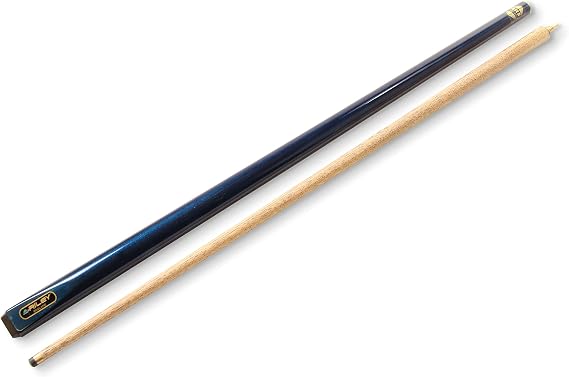 Riley METALLIC BLUE Butt 2 Piece Ash Snooker & Pool Cue - 9.5mm Tip, 17oz - 18oz