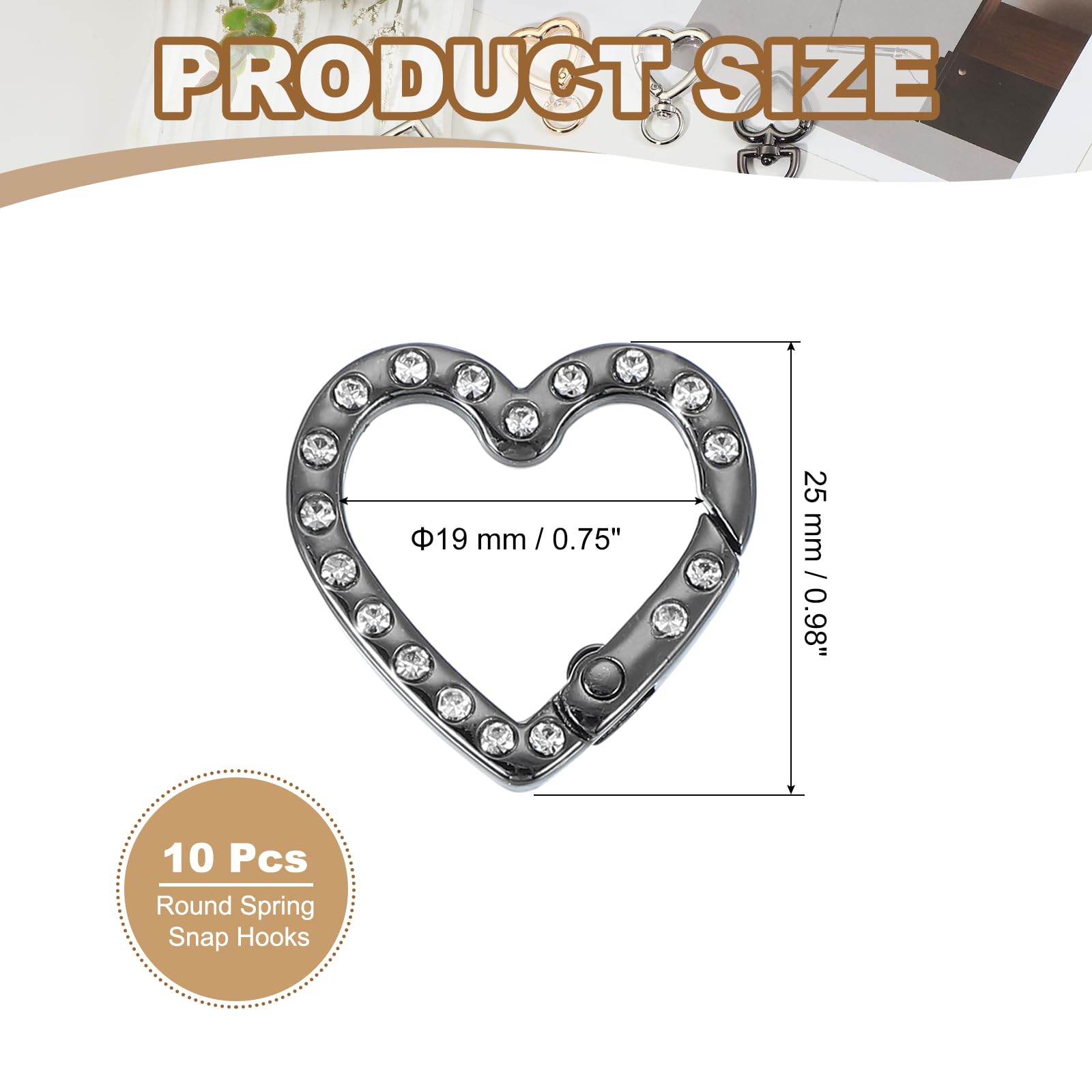 PATIKIL Heart Keychain Clip - Image 2